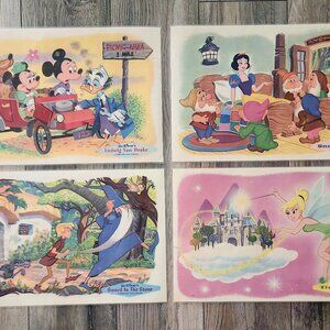 Disney vintage 1960s place mats set of 4